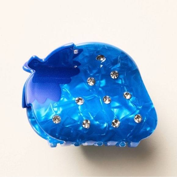 kate spade x Target Strawberry Hair Claw Clip - Blue and Green NWT - Picture 1 of 3